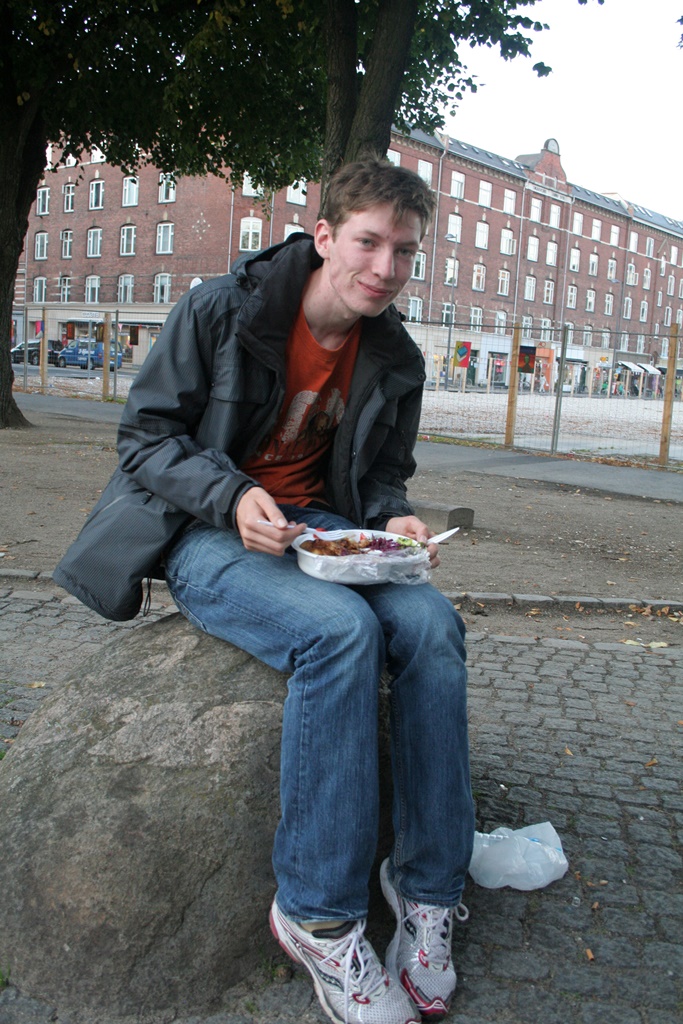 Niels Enjoying Dinner